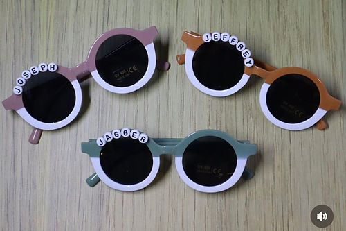 Personalized Round Two Toned Sunglasses