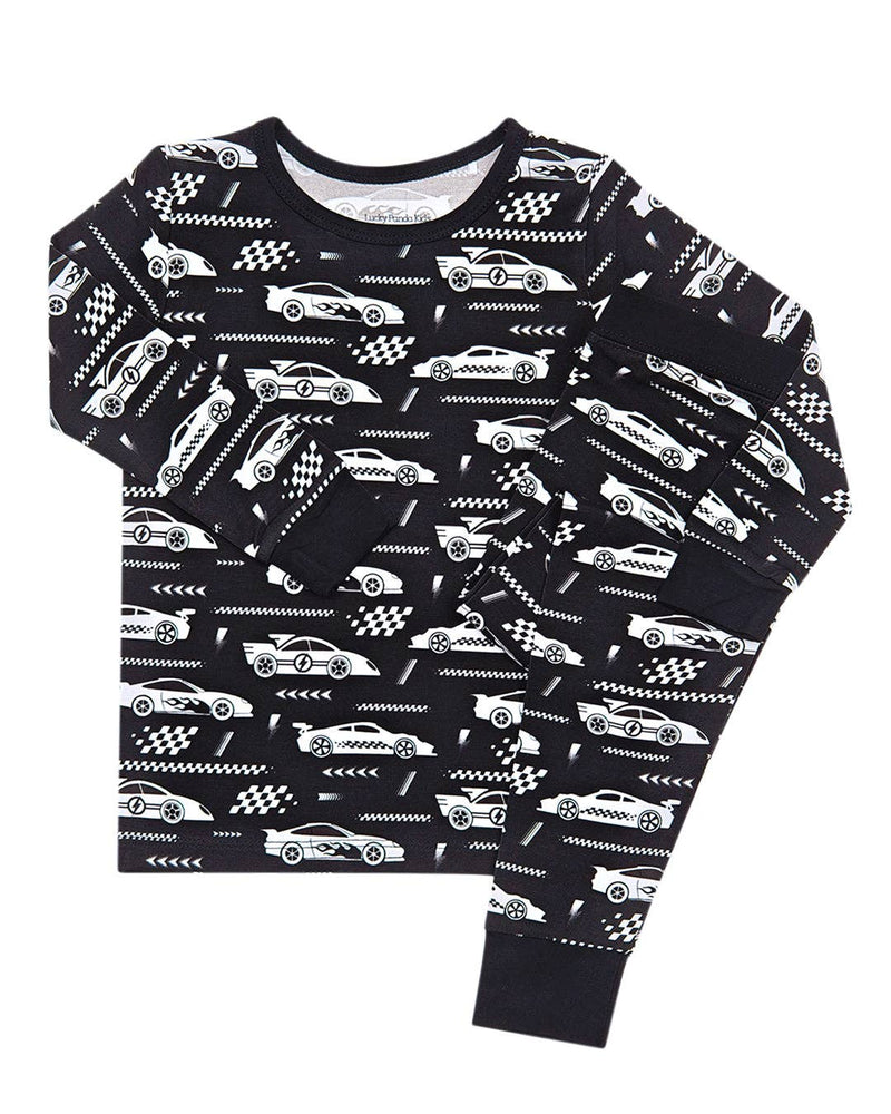 Bamboo Two Piece Set - Race Cars