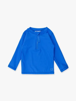 Sonic Blue - Long Sleeve Zipper Rash Guard