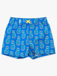 Neon Blue Pineapples - Swim Trunks