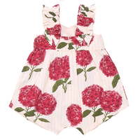 Baby Girls Via Jumper - Pink Stripe Hydrangeas