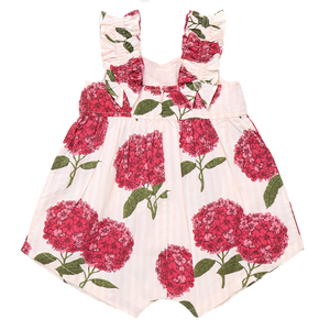 Baby Girls Via Jumper - Pink Stripe Hydrangeas