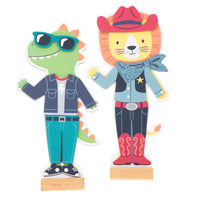 Dino & Lion Magnetic Dress-Up Set