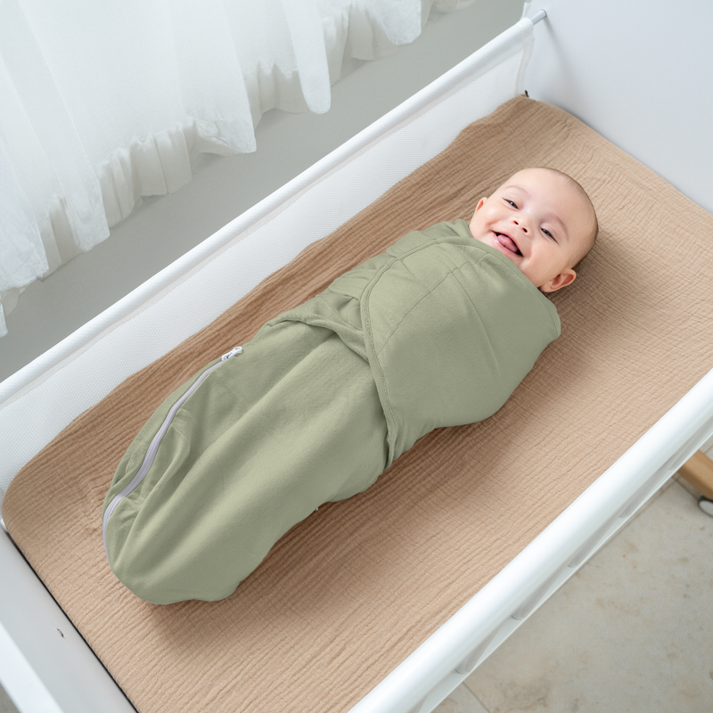 Baby Easy Swaddle Blankets w/ Zipper - 3 Pack - Stone/Sage/Azul