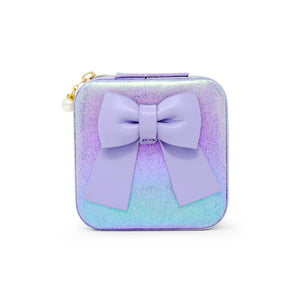 Shiny Jumbo Bow Jewelry Box - Purple