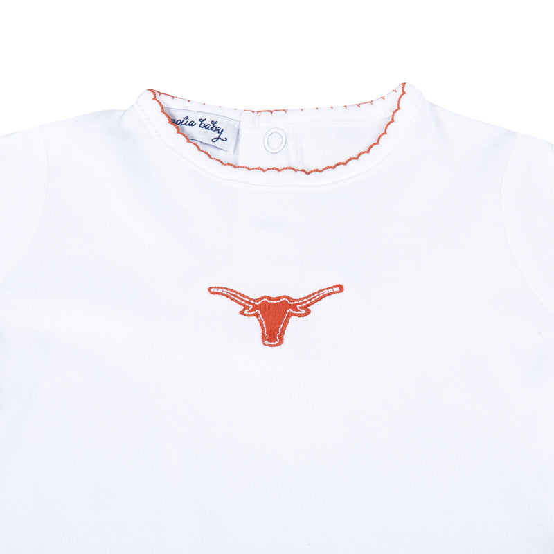 Lil' Longhorn Embroidered Diaper Cover Set