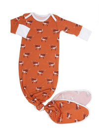 Longhorn Bamboo Knotted Gown