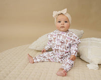 Jogger Set - Mocha Bows - 0-3M