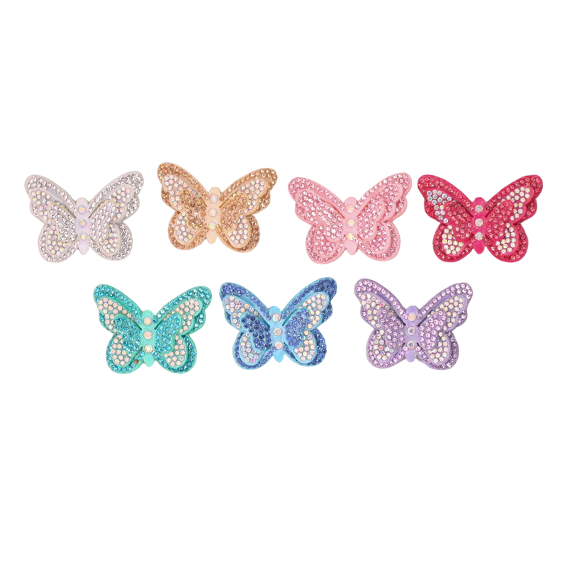 Rhinestone Butterfly Clips