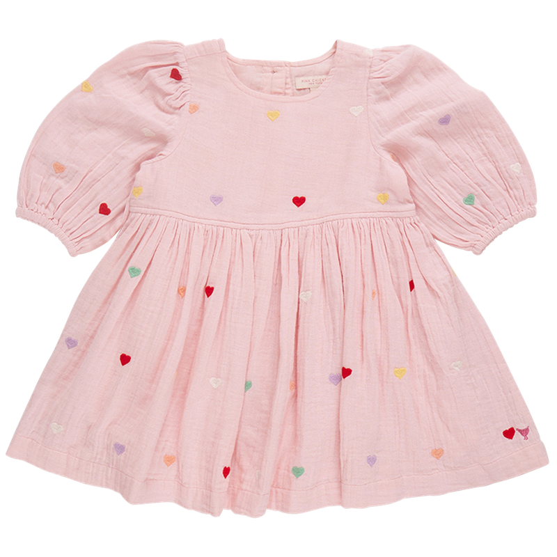 Brooke Dress - Candy Heart Embroidery