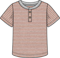 Orange Striped Henley