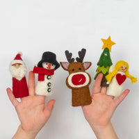 Felt Christmas Finger Puppets - Set of 5