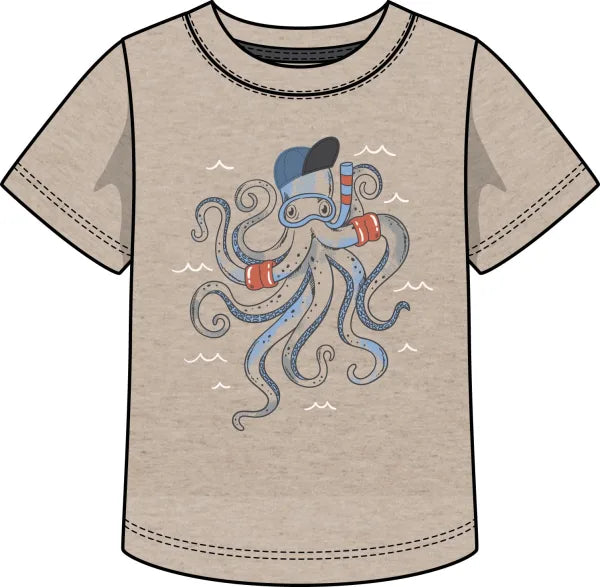 Octopus Khaki Tee