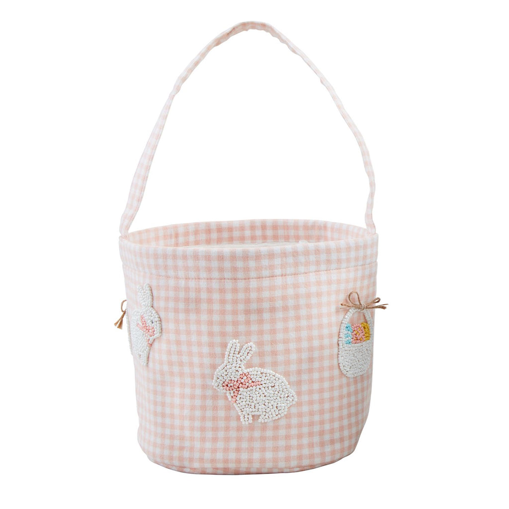 Pink Easter Beaded Bucket