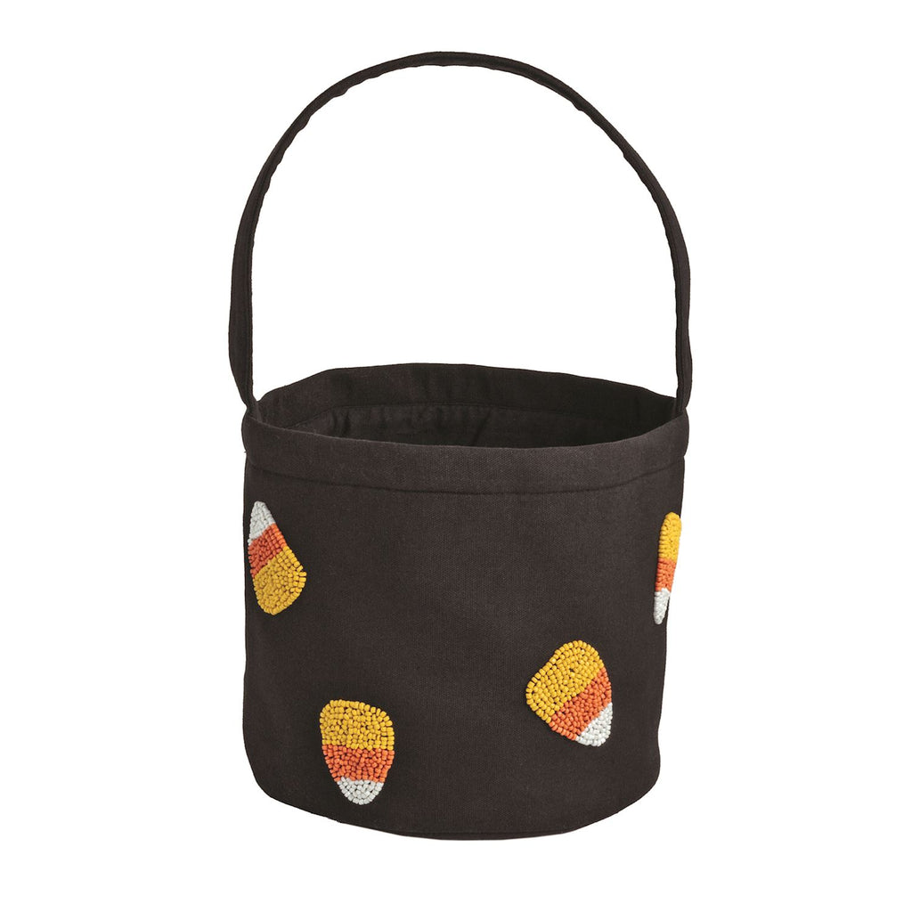Candy Corn Beaded Halloween Bucket