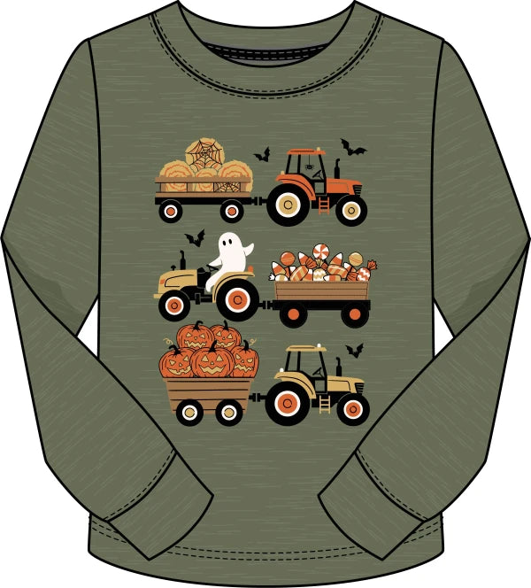 Boys Halloween Tractor Top