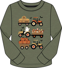 Halloween Tractor L/S Shirt