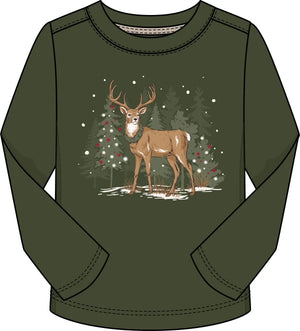 Christmas Deer L/S Forest Shirt