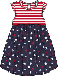 Red Stripe & Stars Dress