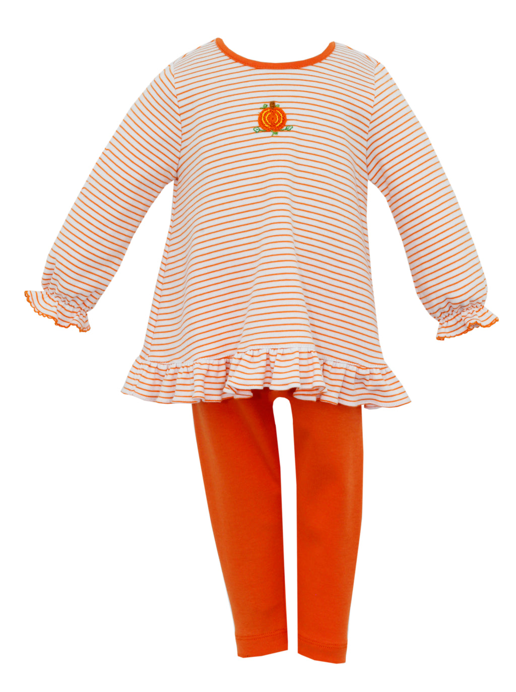 Pumpkin Stripe Tunic & Leggings Set