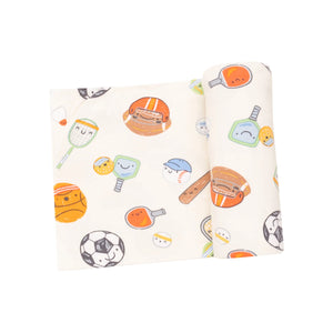 Sports Ball Friends Bamboo Swaddle Blanket