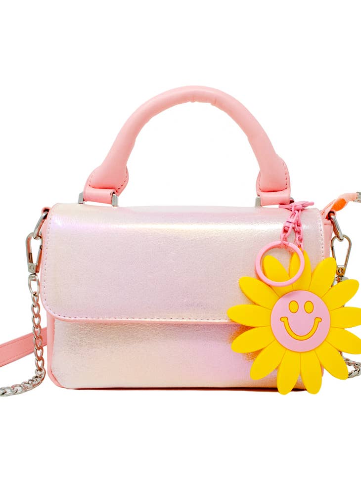 Shiny Baguette Handbag | Pink