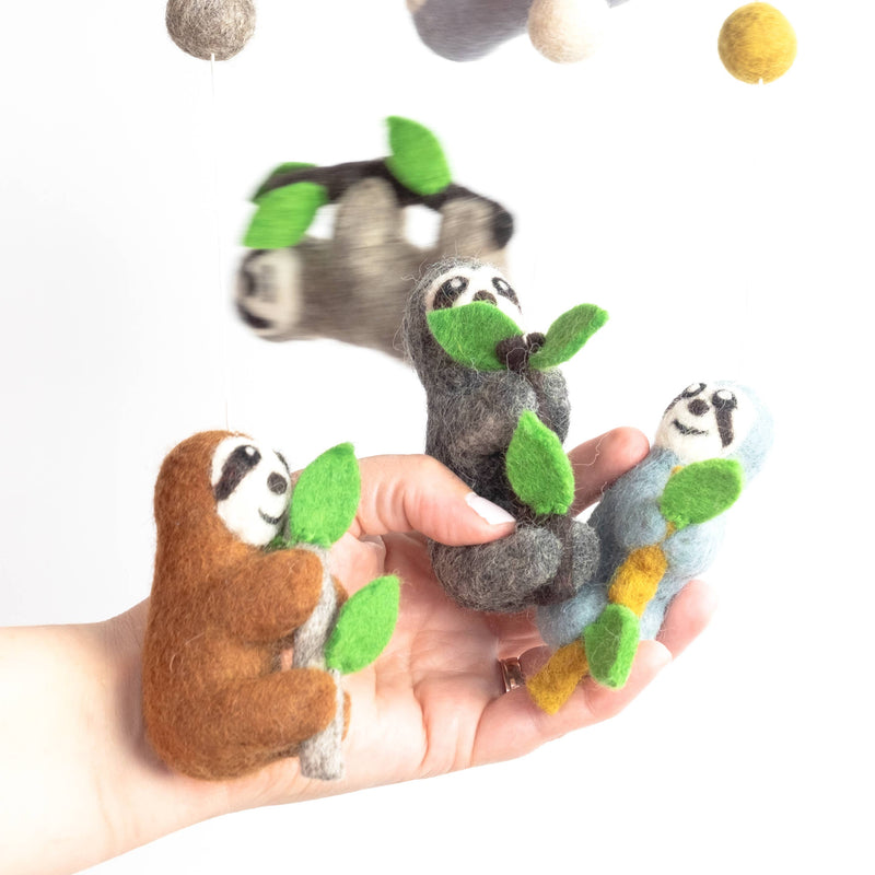 Sloths - Felt Baby Mobile