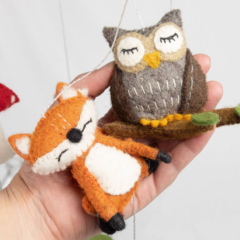 Forest Creatures - Felt Baby Mobile