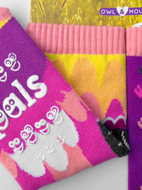 Owl & Mouse Mismatched Animals Non-Slip Socks For Kids