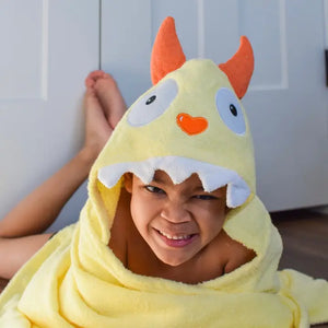 Yellow Monster Hooded Towel