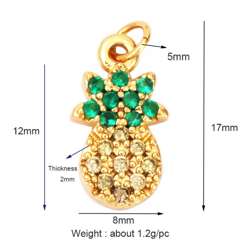 Pave Pineapple Charm