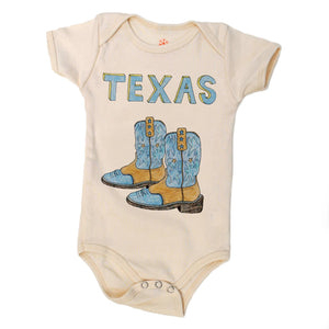 Blue Boots - Baby Organic Onesie