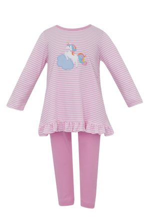 Pink Unicorn Tunic and Leggings Set