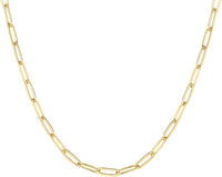 14K Gold Plated Paperclip Chain Necklace