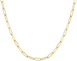 14K Gold Plated Paperclip Chain Necklace