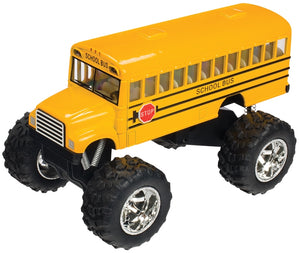Monster School Bus Pull Back Toy