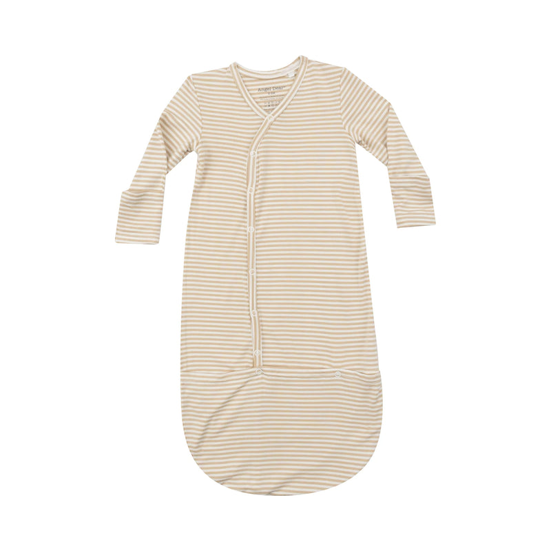 Bundle Gown - Beige Stripe - 0-3m