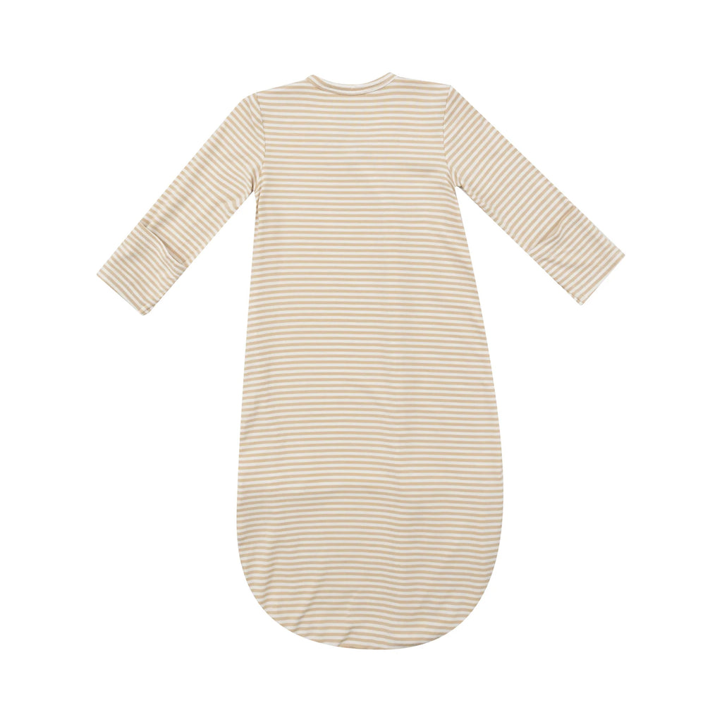 Bundle Gown - Beige Stripe - 0-3m