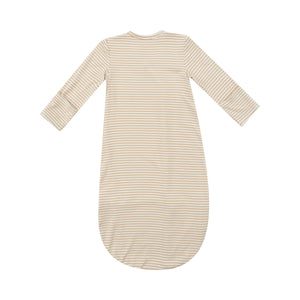 Bundle Gown - Beige Stripe - 0-3m