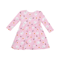 Spooky Ghost Pink Twirly L/S Dress