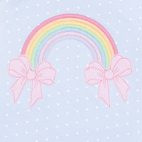 Rainbow Wishes Applique Pink Collar Dress