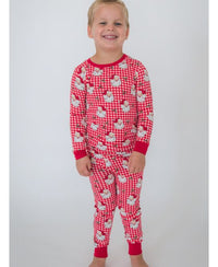 Red Dear Santa Christmas - LS PJ Set