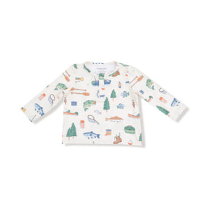 Fishing Things - L/S Henley Top & Waffle Jogger