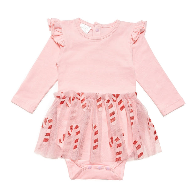 Candy Christmas Tutu Bodysuit Dress