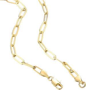 14K Gold Plated Paperclip Chain Necklace