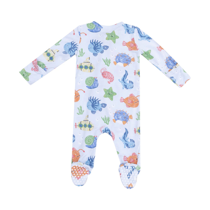 Cute Ocean Creatures - 2way Zip Footie