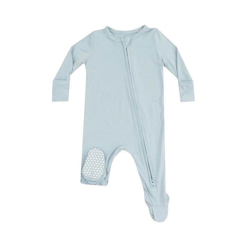 Solid Cloud Blue - 2way Zip Footie