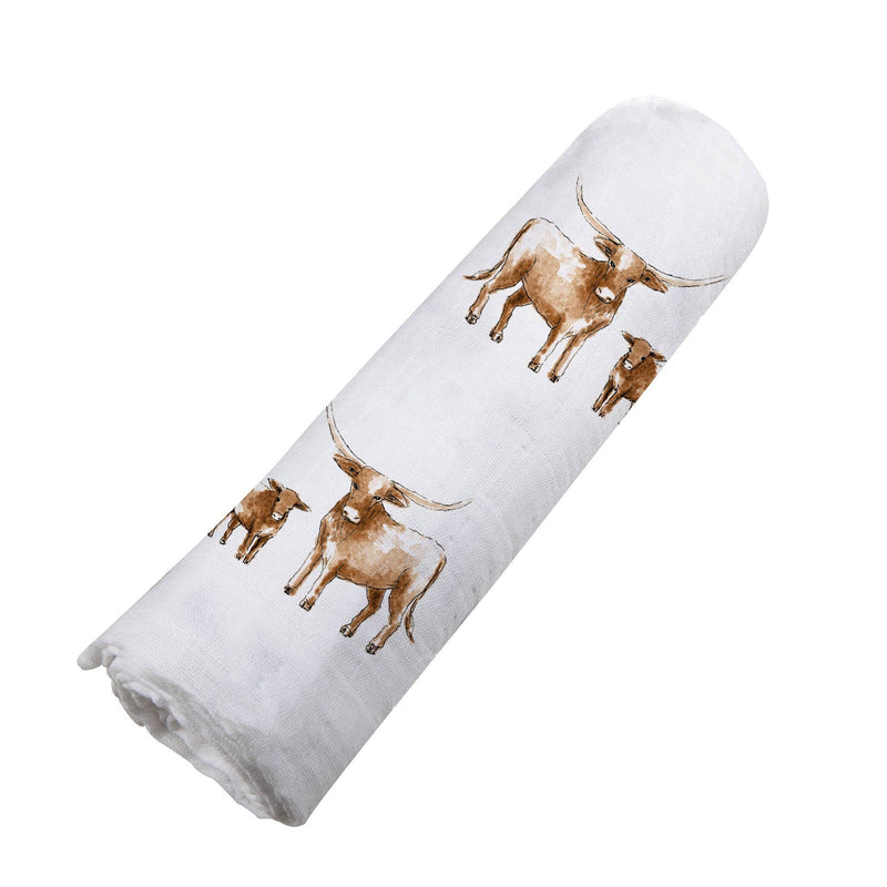 Longhorn Swaddle - Muslin Blanket
