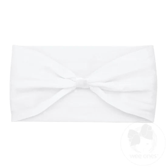 Add-a-Bow Nylon Headband - White