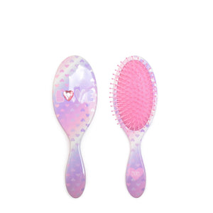 'Love' Heart-Printed Hairbrush